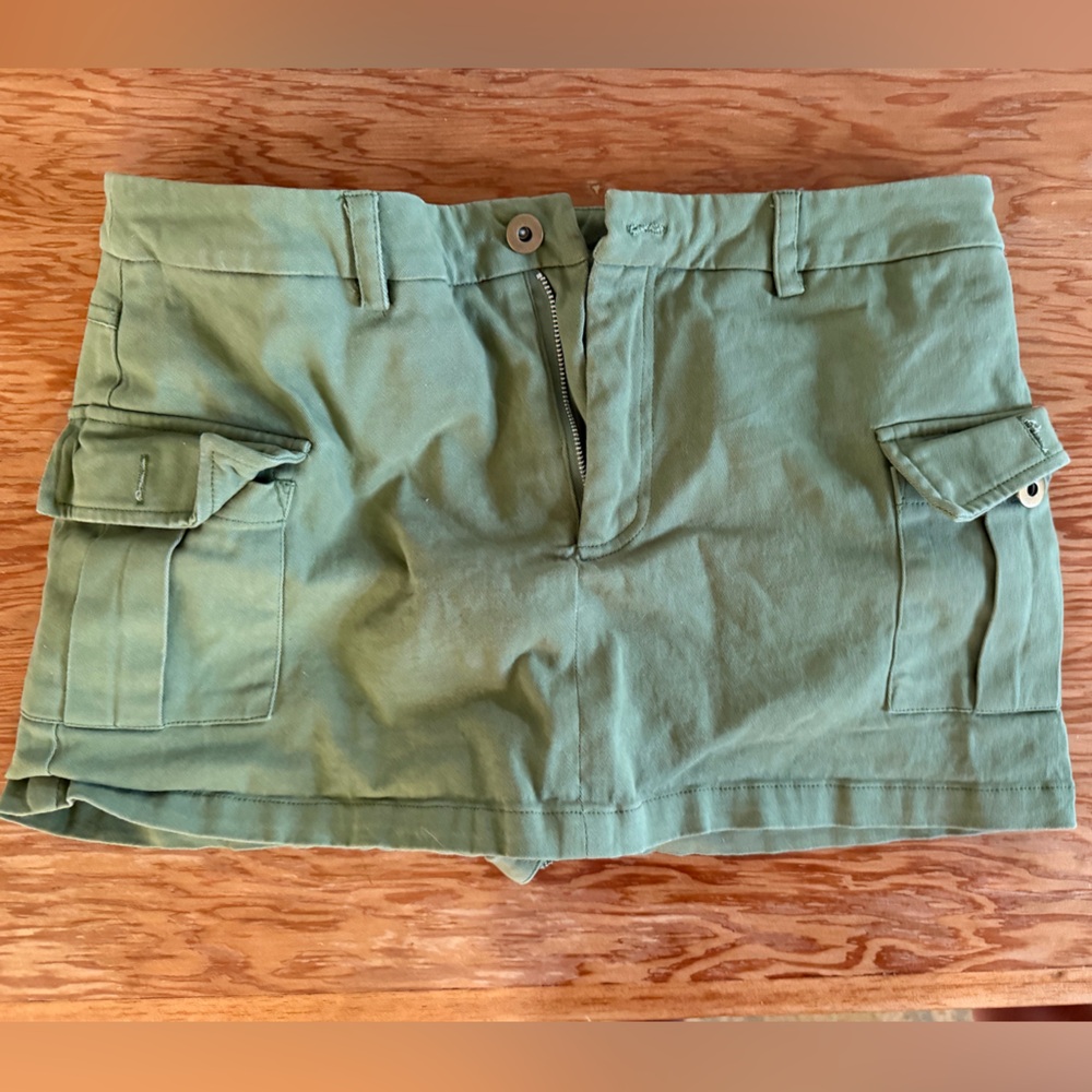 Princess Polly Green Cargo Mini Skort